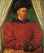 FOUQUET, Jean Portrait of Charles VII of France dg oil on canvas